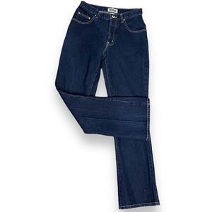 Xhilaration Bootcut Flare Leg Jeans Women 5 Junior Blue Dark Wash Button Fly VTG